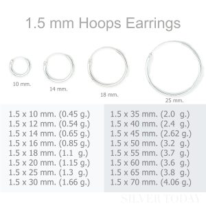 1.5 mm Hoops Earrings