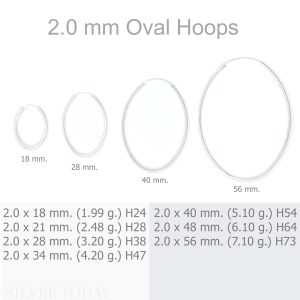 2.0 mm Oval Hoops