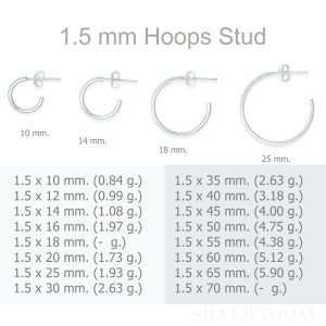 1.5 mm Hoops Stud