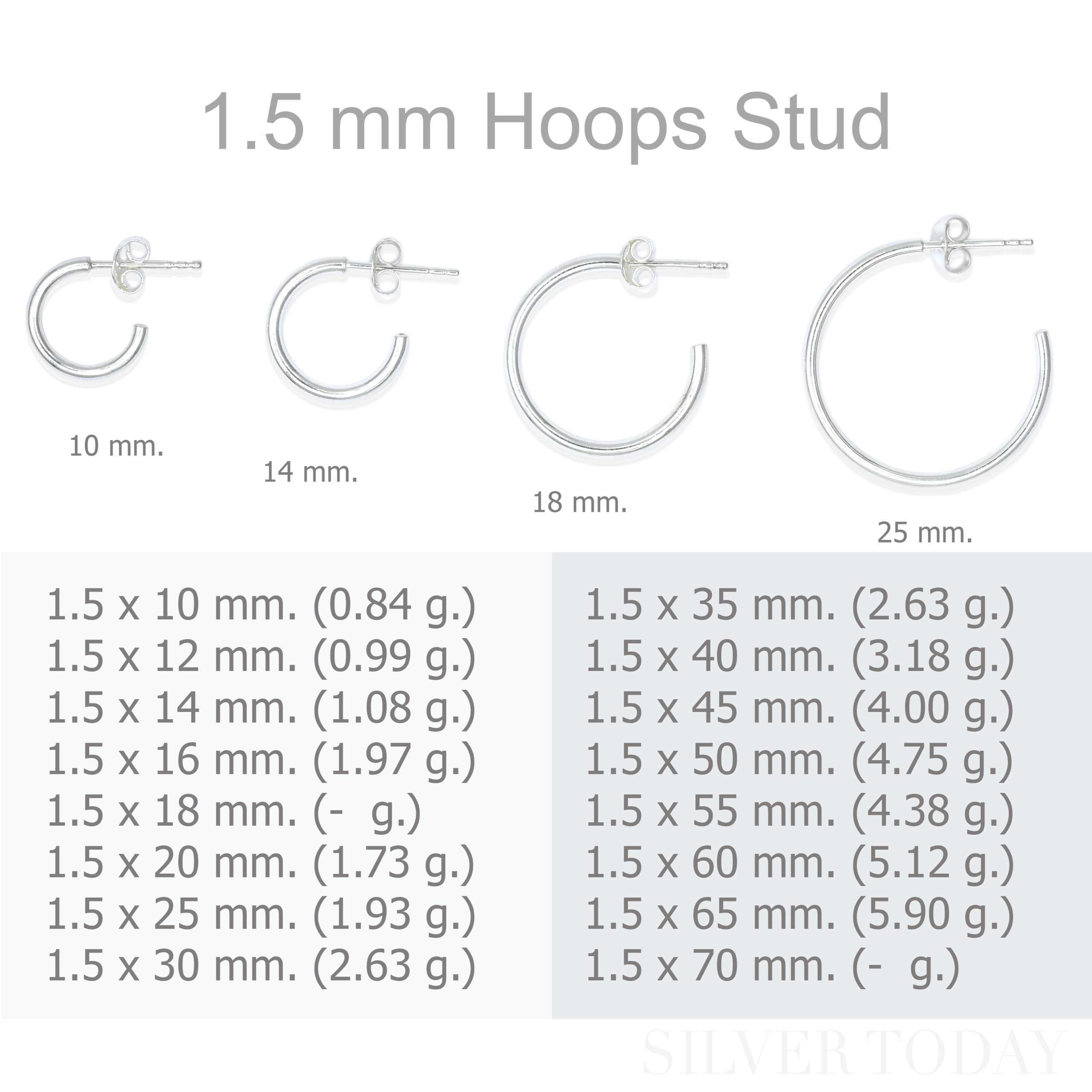 EH21 1.5 mm Hoops Stud