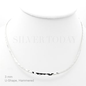 Choker, Silver, Hammered