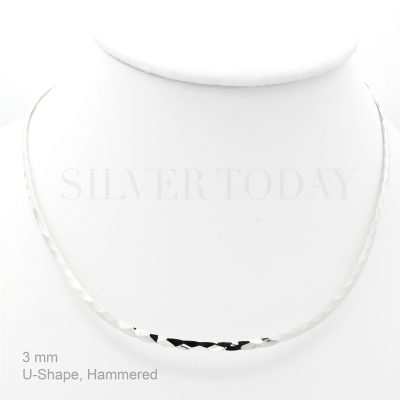 Choker, Silver, Hammered