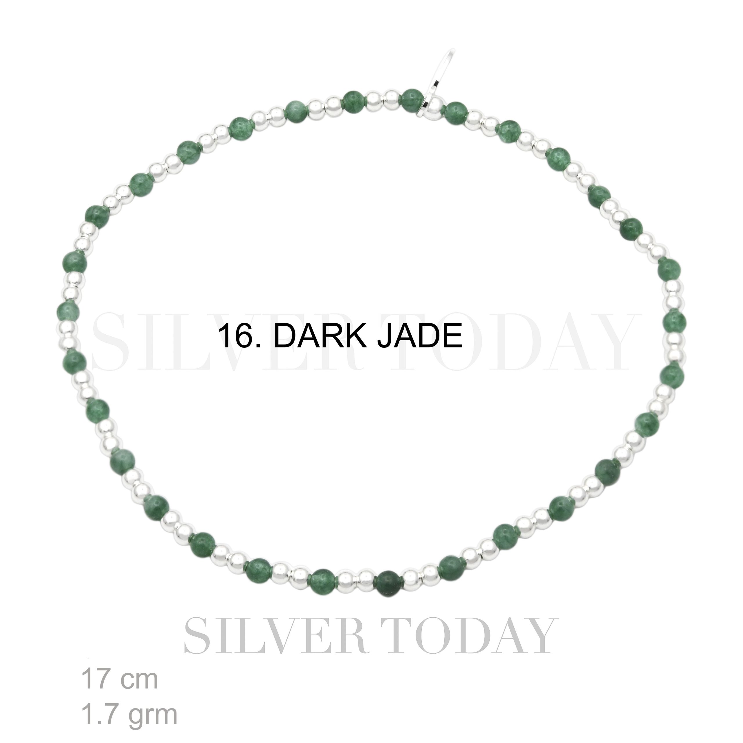 Bracelet Elastic, Dark jade,