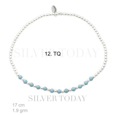 TQ Stone, Bracelet Elatic,Bead and TQ