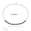 Onyx Stone,ฺ Bracelet Elastic, Bead and Onyx