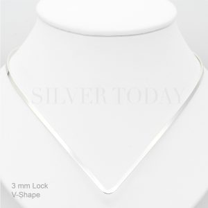 V-Shape Choker, 3 mm, Flat