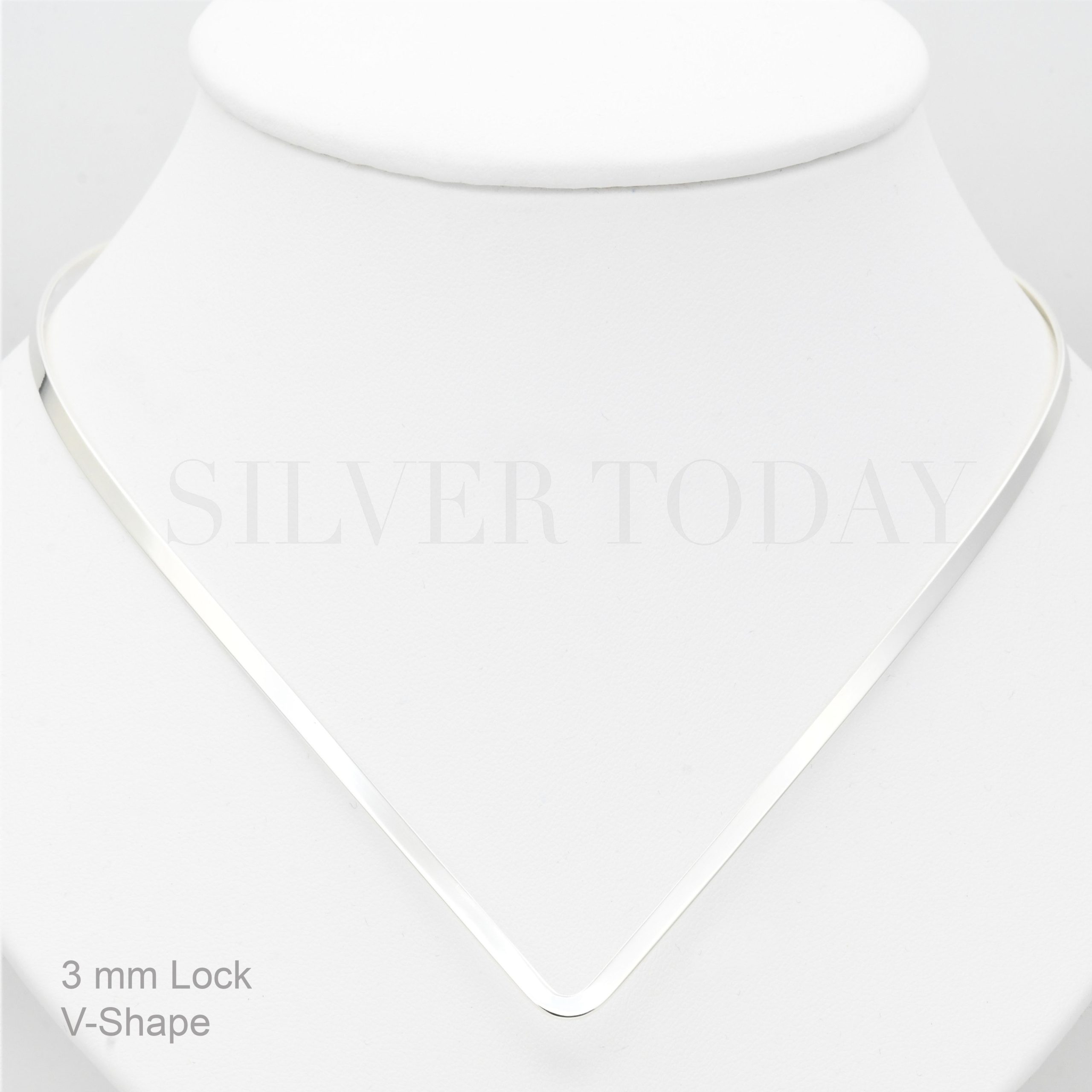 V-Shape Choker, 3 mm, Flat