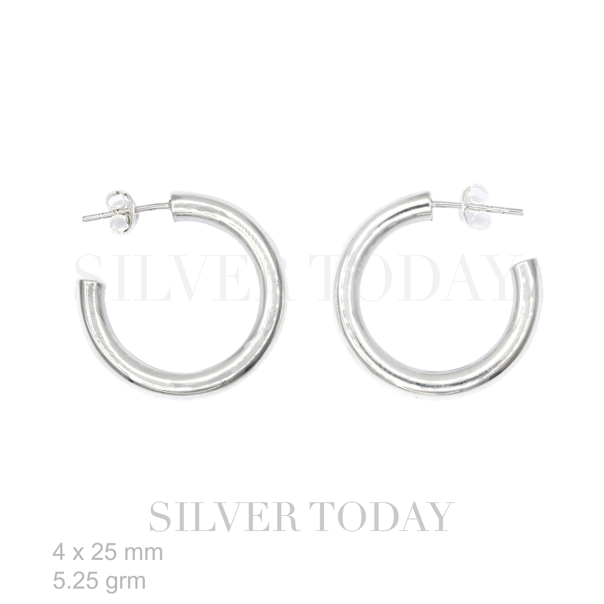Earrings Plain 4 mm