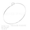1 mm wire, smooth bracelet, round shape,