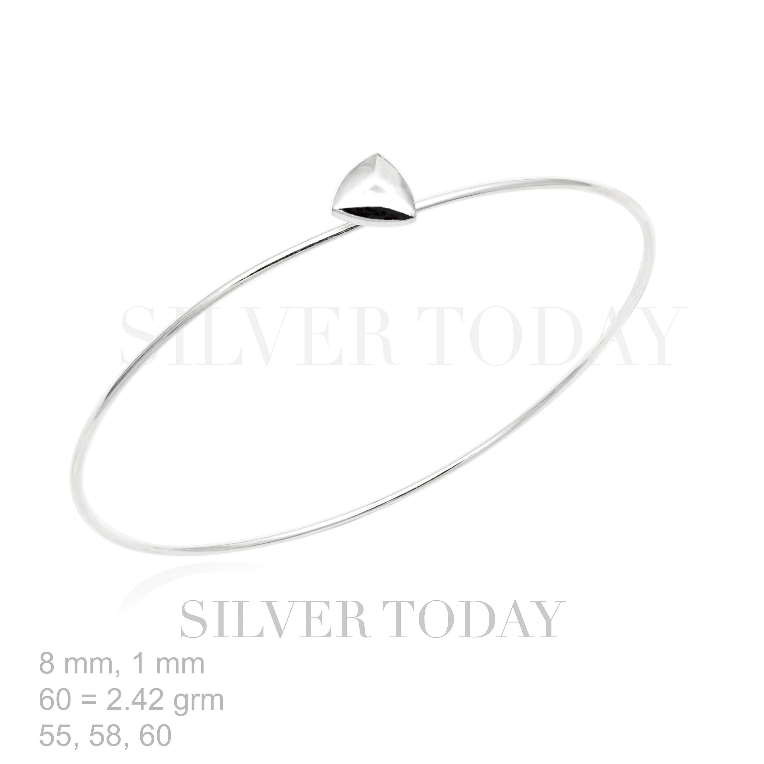 Triangle, bracelet shape, smooth