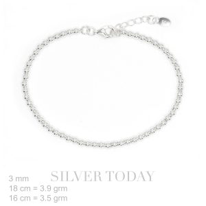Bracelet Silver Beads
