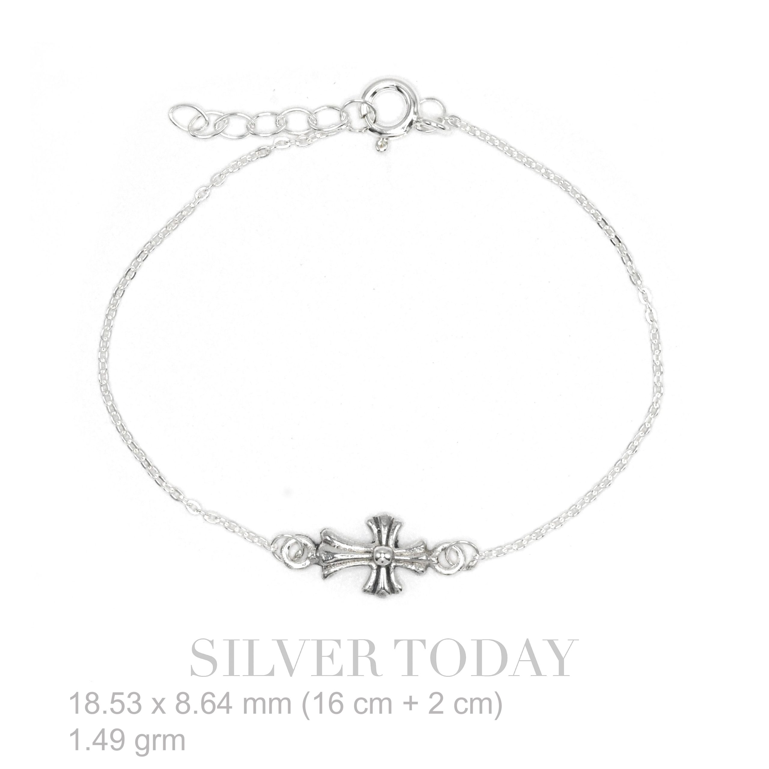 Bracelet Silver Pendant cross or crucifix