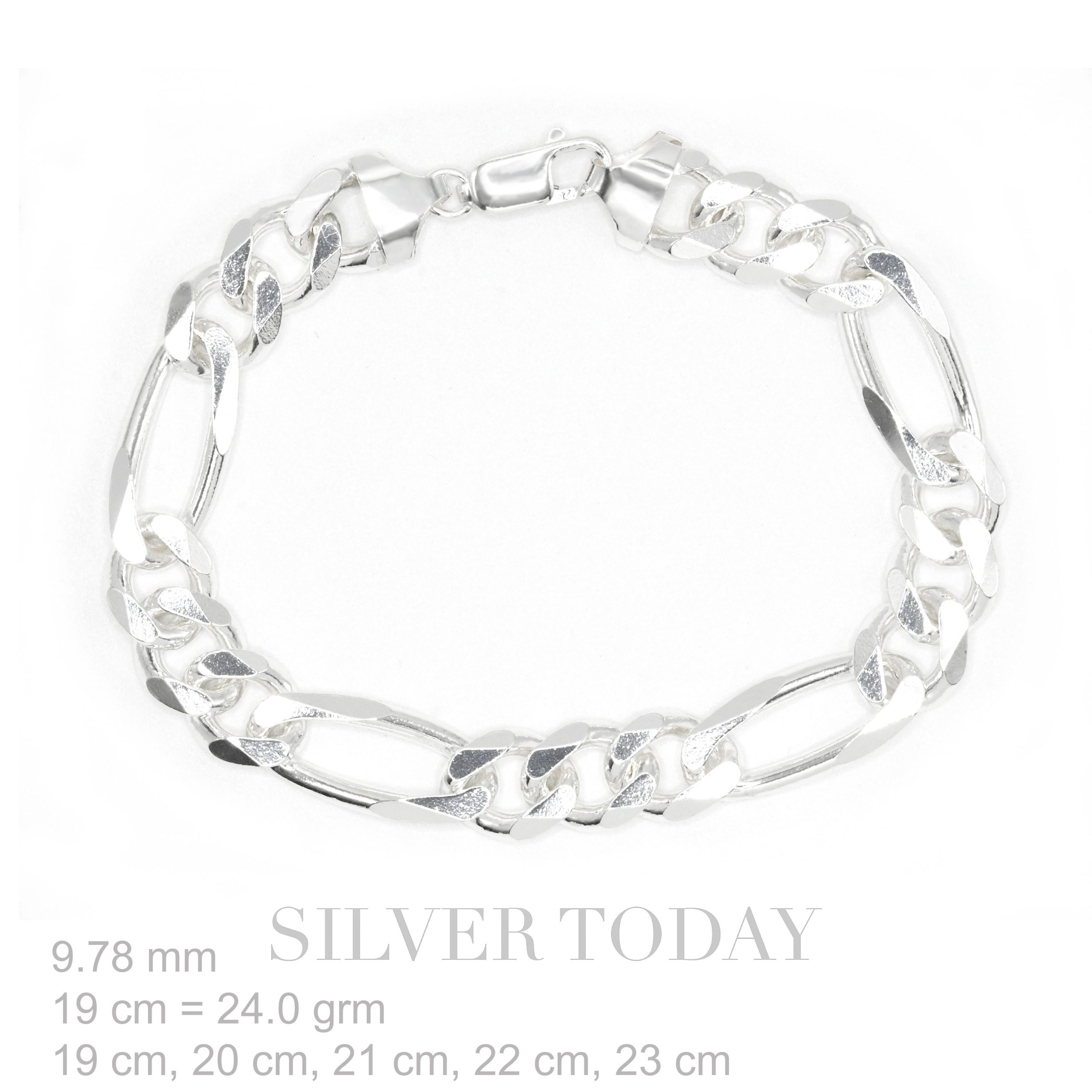 Silver bracelet, chain type