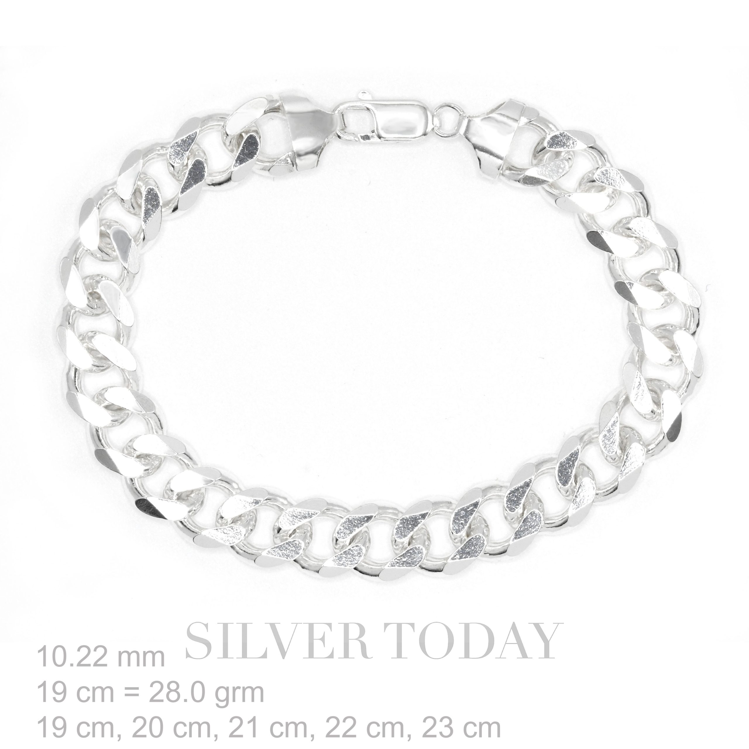 Silver bracelet, chain type