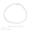 Silver bracelet, chain type
