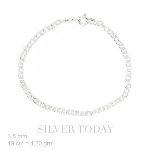 Silver bracelet, chain type