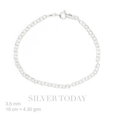 Silver bracelet, chain type