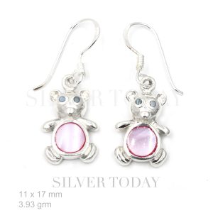 bear stoe earring