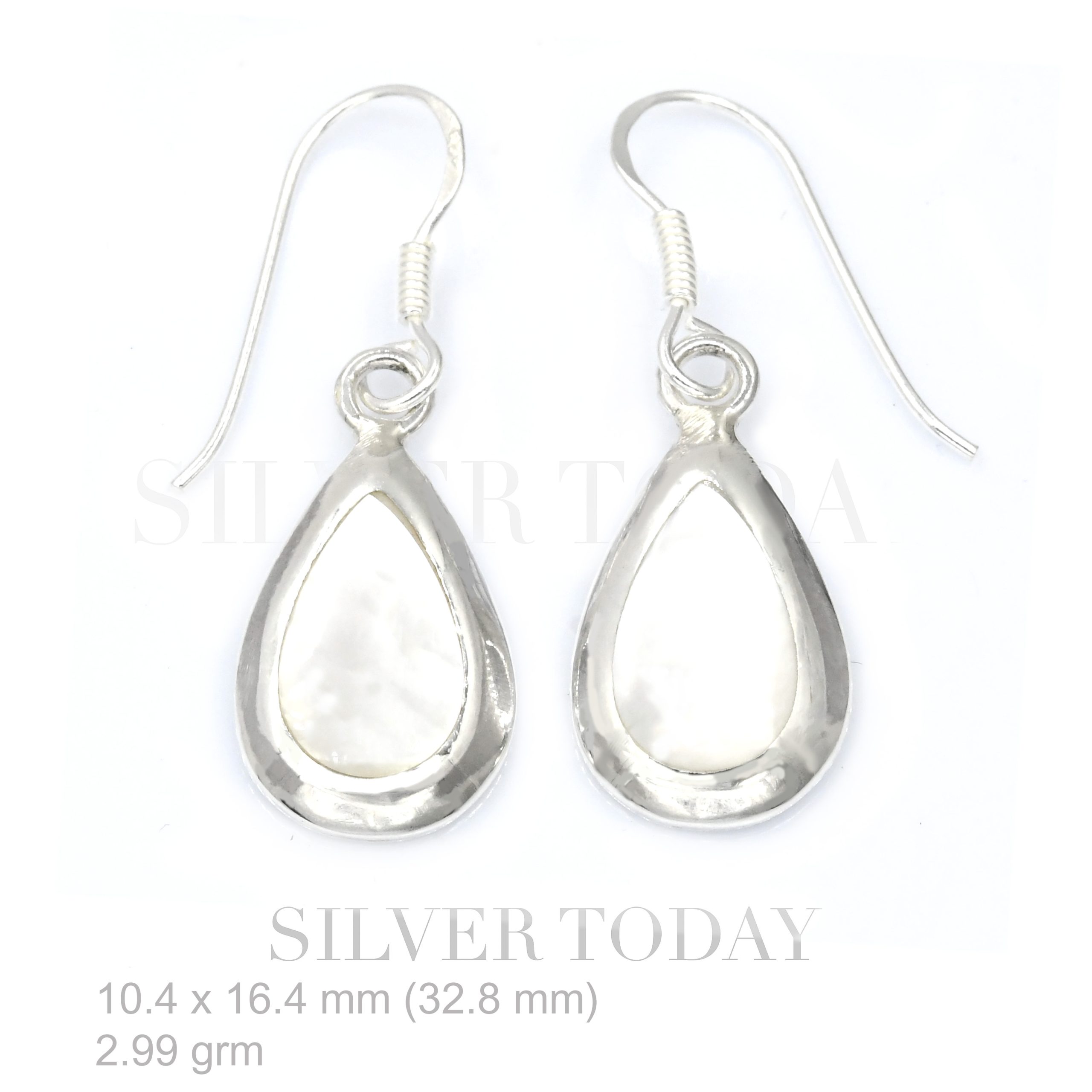 ESX06SE35 Drop Stone Silver