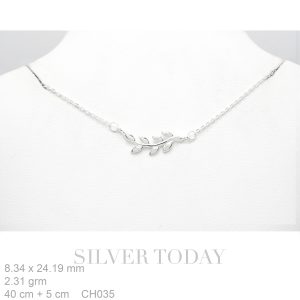 Nacklace Silver Pendant leaf