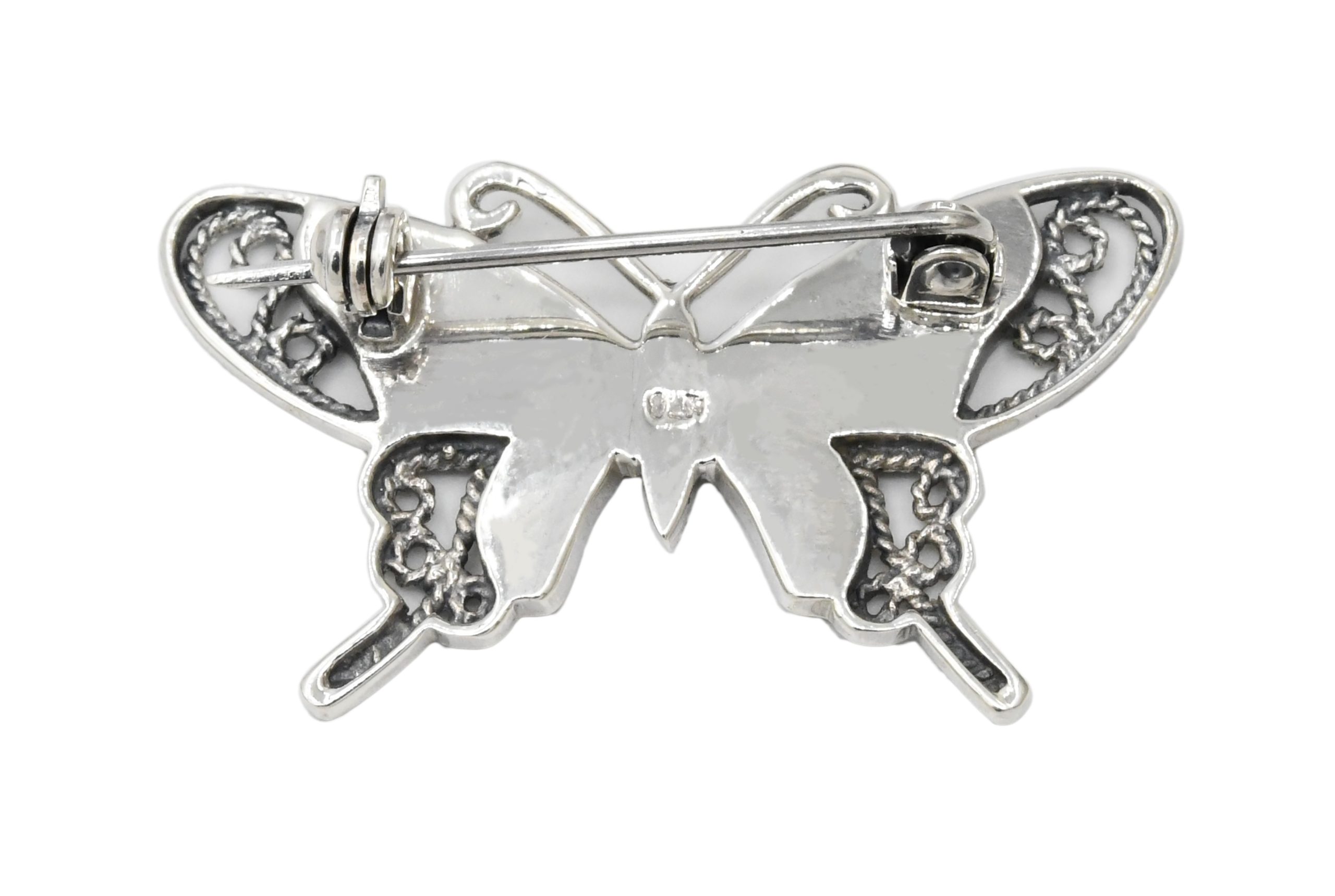 Back PSB04P2310 Butterfly stone Silver