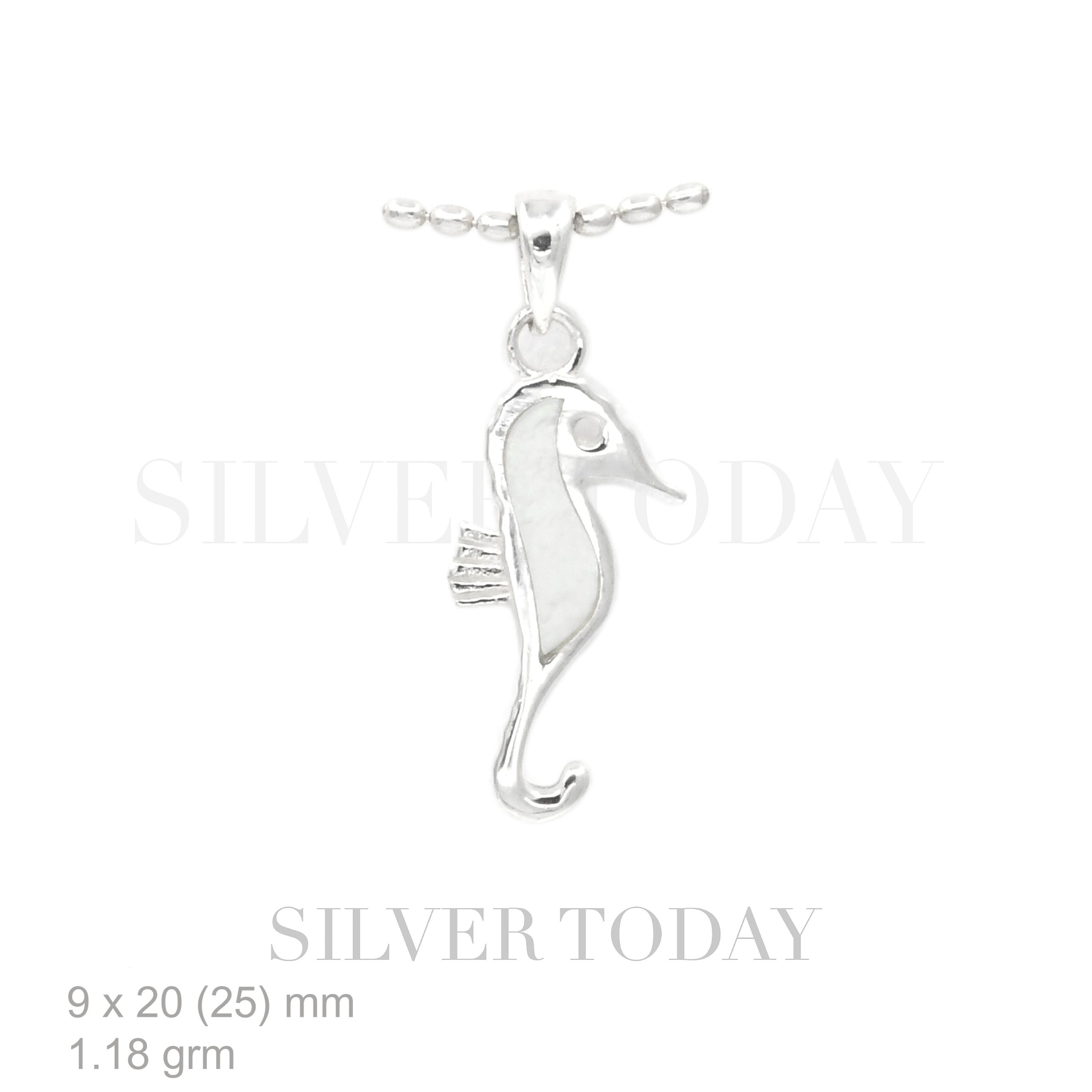 PSX13TP245 Seahorse shaped stone pendant